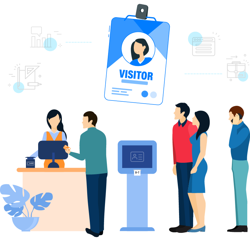 ระบบแลกบัตรผู้มาติดต่อ